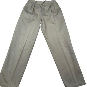 Eddie Bauer Classic Fit Pleated Khaki Pants Womens Sz 12 Cotton‎ Casual Trousers